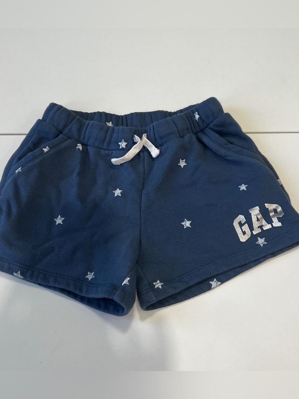 GAP Girls Navy Blue Star Print Sweat Shorts – Size Large (10)